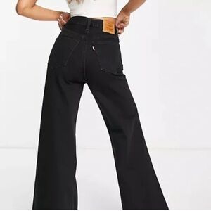 Levi High Loose Flare Black